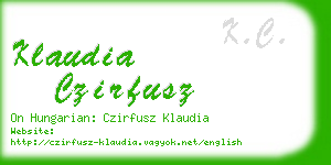 klaudia czirfusz business card